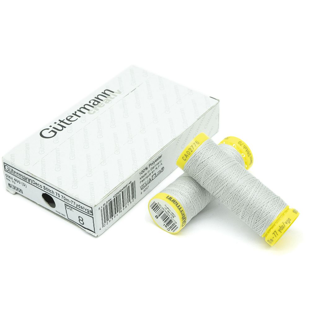 Нитки отделочные Gutermann Deco Stitch 70, 70м, 008 суровый, 5 катушек