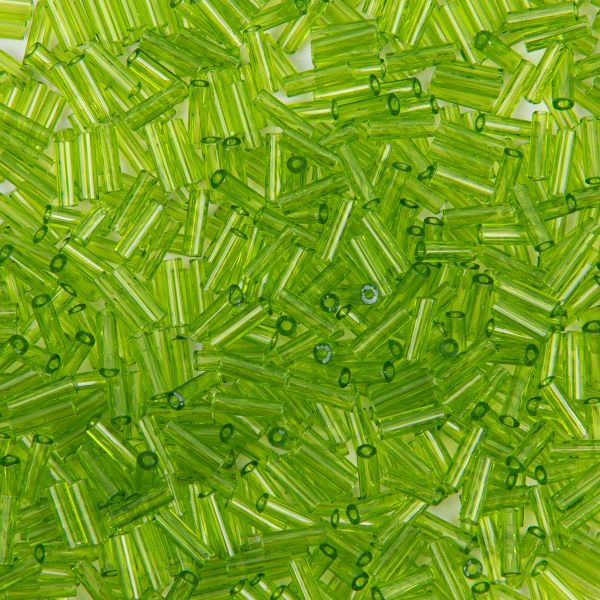 Бисер Preciosa Bugles 6.8 мм, 50 г, 50220 салатовый, 351-12001