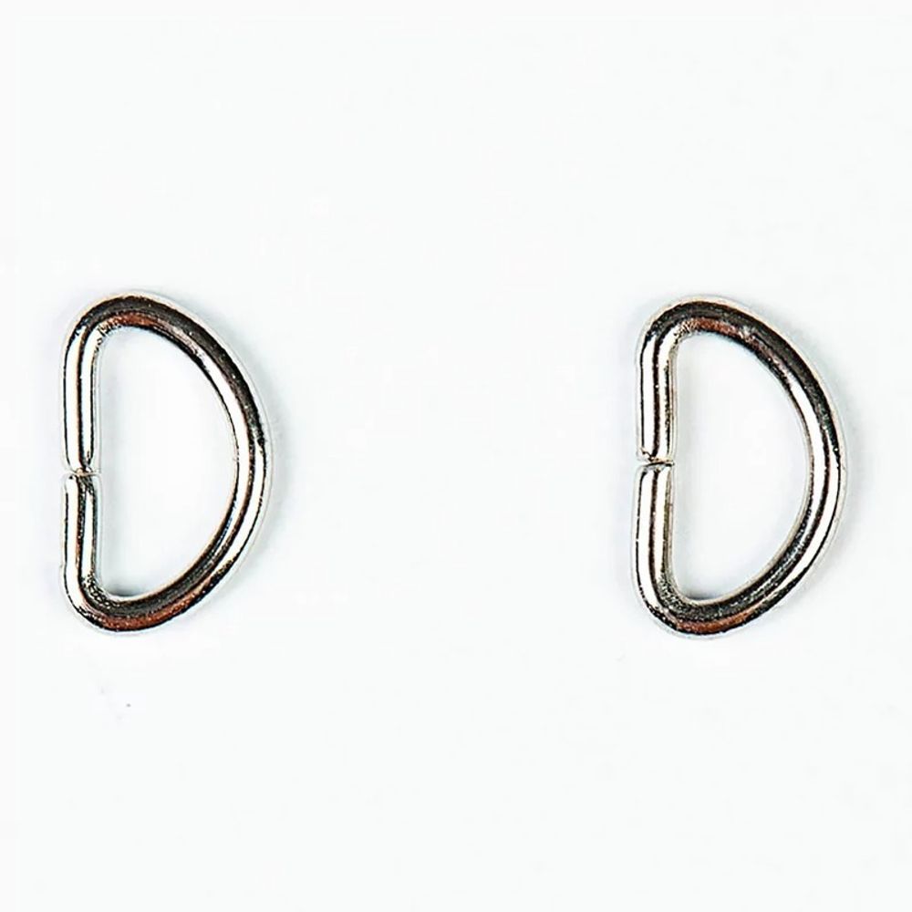 Полукольцо сварное металл внутр. 15 мм (внешн. 20х12 мм, ⌀2.5 мм), 50 шт, никель ГР, 6056