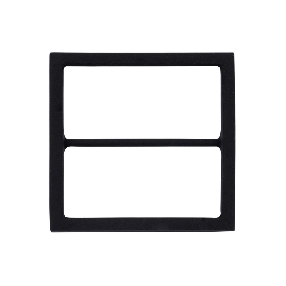 Пряжка ременная металл 50 мм ушко, 59х59 мм, черная резина, 4 шт