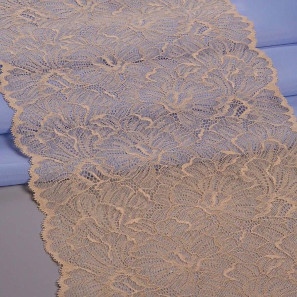 Кружево бельевое эластичное 240 мм / 13.72 м, цв. C180 телесный