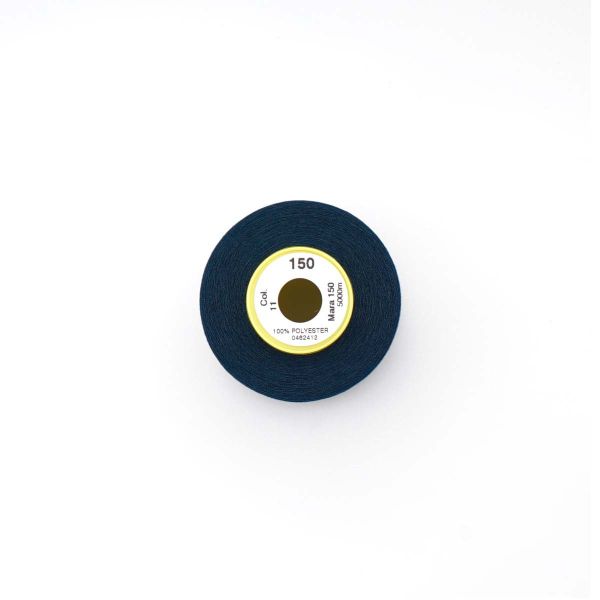 Нитка особо тонкая Gutermann Mara №150 (150/2), 5000 м, 713961, цв. 011 грозовой синий, 1 катушка