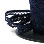 Резинка бельевая (ажурная) 13.5 мм / 50 метров, т.синий, 0313/81