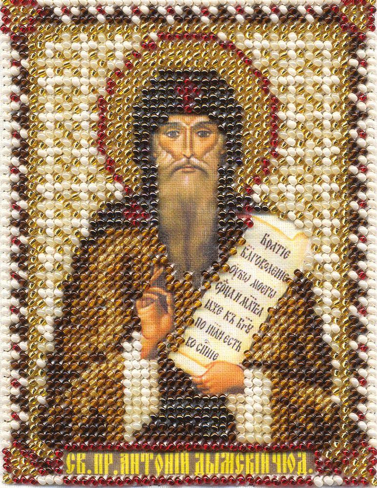 Panna, Икона Преподобного Антония Дымского, 8,5х10,5 см