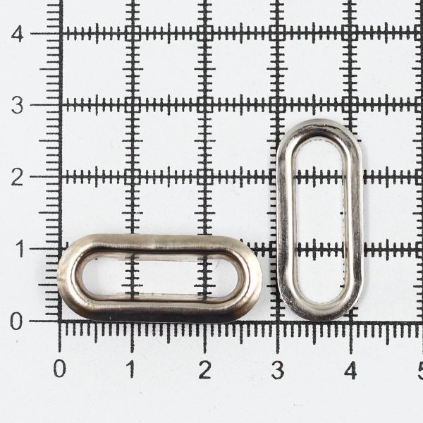 Люверсы металл овальные 24х8 (внутр.), 28х12 (внешн.), металл (≈1000 шт) New Star, никель