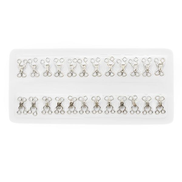 Крючки пришивные 12х7 мм, №1, никель, 0300-4005