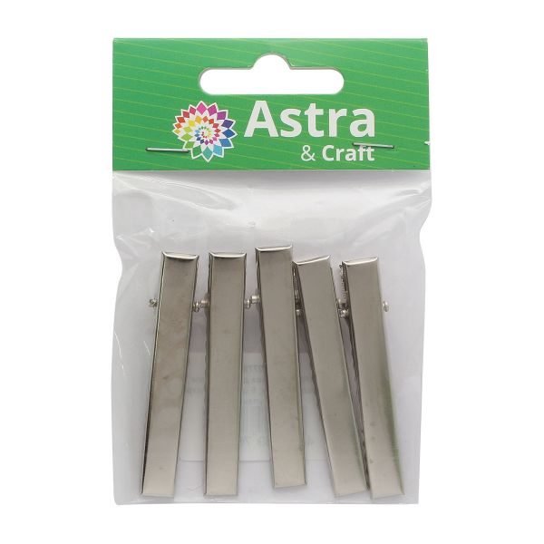 Основа для заколки крокодил, 5см, 5 шт в упак, Астра