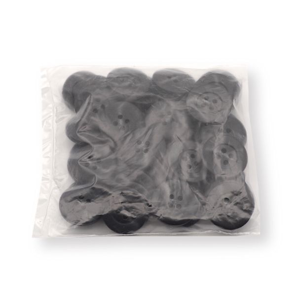 Пуговицы 4 прокола, (5427 цв. черный/серый мат.), 50 шт