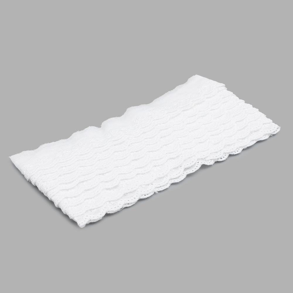 Кружево шитьё х/б 30 мм / 3.4 метра, цвет белоснежный