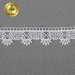 Кружево гипюр (плетёное) 25 мм / 13.71 метров, TBY.3058A, цв.1 белый