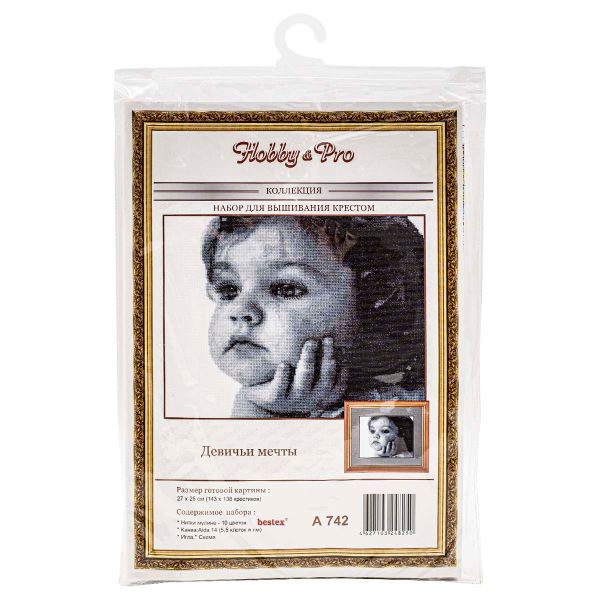 Набор для вышивания нитками Hobby&Pro, Девичьи мечты 27х25см