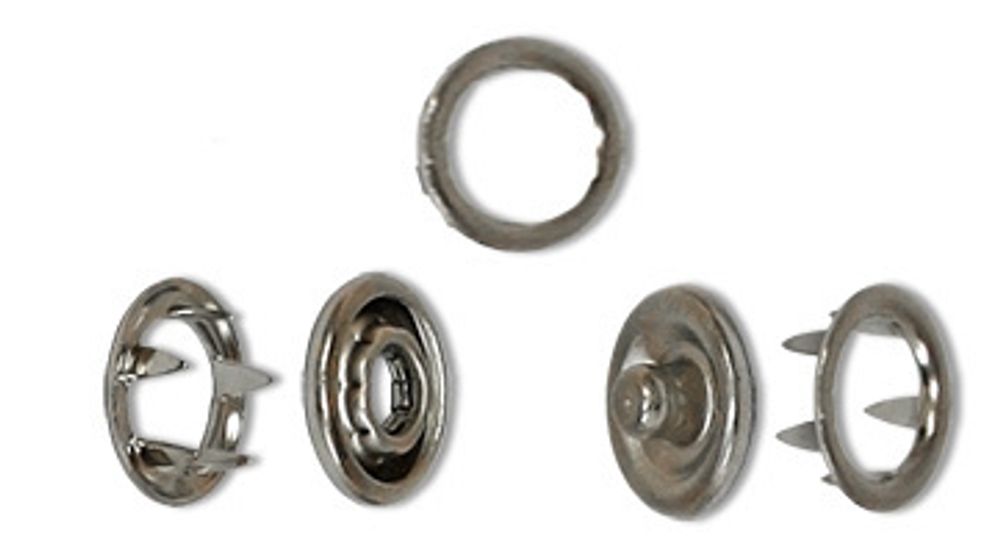 Кнопка рубашечная (кольцо) ⌀11 мм, 1440±20 шт, никель, Gamma