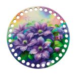 Набор донышек для вязания Глянцевый фанера ⌀15х0.4 см, 2 шт, 06 Клематис, Love2art ДВ-01