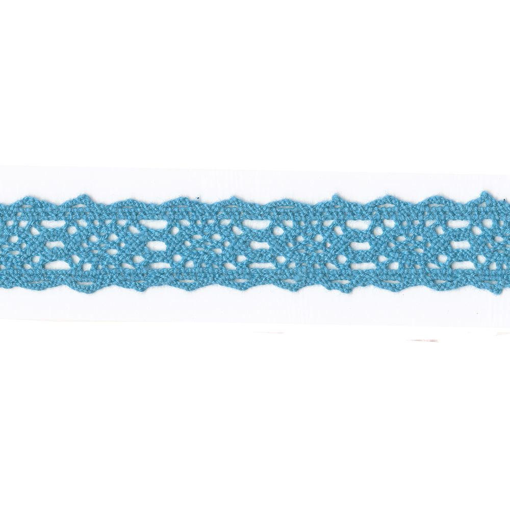 Кружево вязаное (тесьма) 20 мм / 22.8 м, 073 бл.синий, Gamma HVK-07 Кружево вязаное (тесьма) 20 мм / 22.8 м, 073 бл.синий, Gamma HVK-07