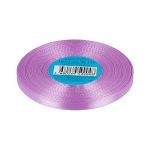 Лента атласная 1-сторонняя 6.0 мм / 33±2 метра, №153 лавандовый, в термоплёнке, Gamma