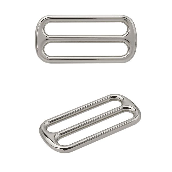 Пряжка регулировочная металл литая 30.0 мм (37х17,5мм), никель, МВ2342, 6 шт