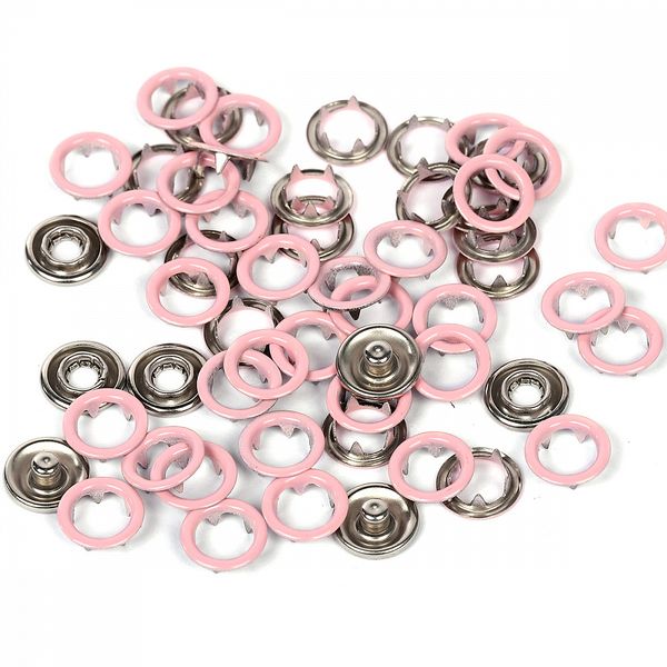 Кнопка рубашечная (джерси) открытая ⌀9.5 мм, НЕРЖ.СТАЛЬ, 133 светло-розовый, 500шт, TBY