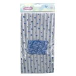 Ткань для рукоделия в наборе х/б с лентой 48х50см+1,5м (25667/25301 синий) 29487