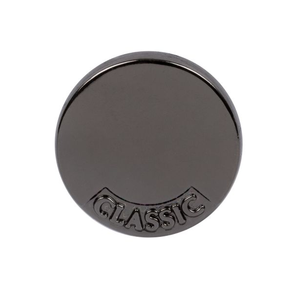 Кнопка Альфа (S-образная) ⌀20.0 мм, 36 шт, металл, нерж., 06 черн.никель, MIKRON JK 001