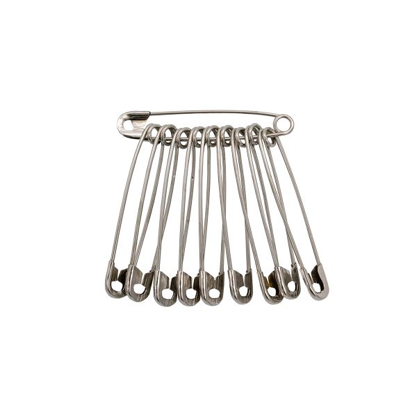 Булавки английские l=55 мм, никель, 100 шт, С-61