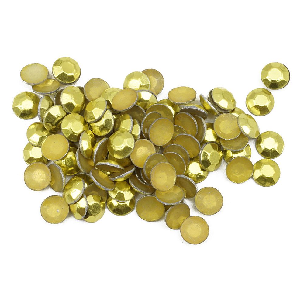 Стразы термоклеевые, 3 мм, ss12, 150 шт/упак (111 желтый)