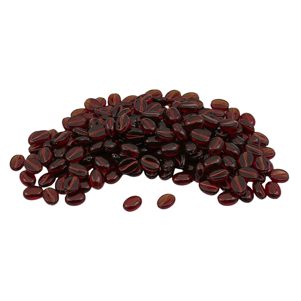 Бусины пластик 10х5 мм, 50 г, кофейное зерно, 10 коричневое+медь, Astra&Craft, 7541