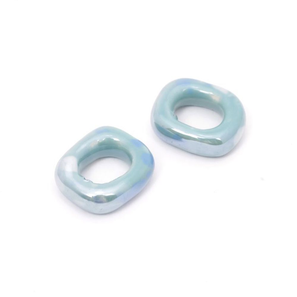 Бусины керамика 18х15х5 мм, цв. 035, 2 шт, Tesoro