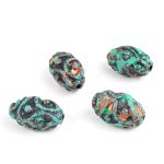 Бусины декоративные, 33х20 мм, упак., 4 шт, Астра /TOS/