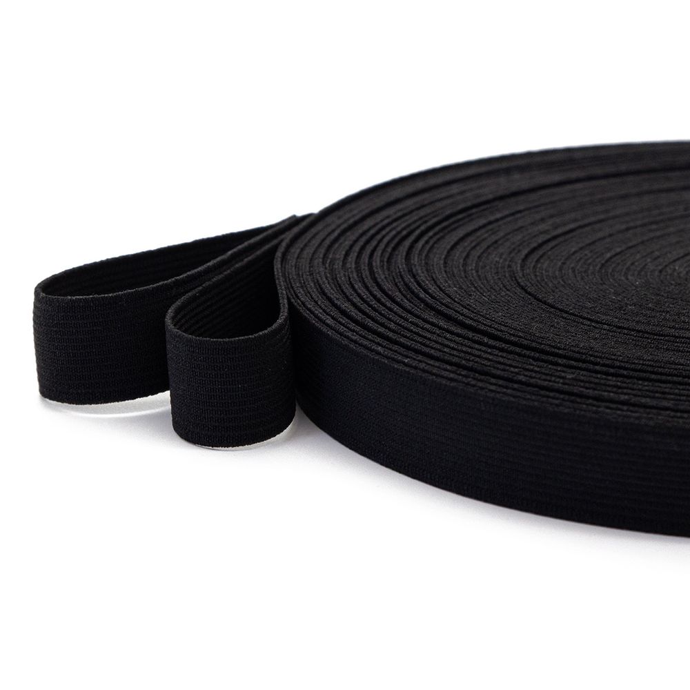 Резинка башмачная 15.0 мм / 25 метров, вязаная, черный