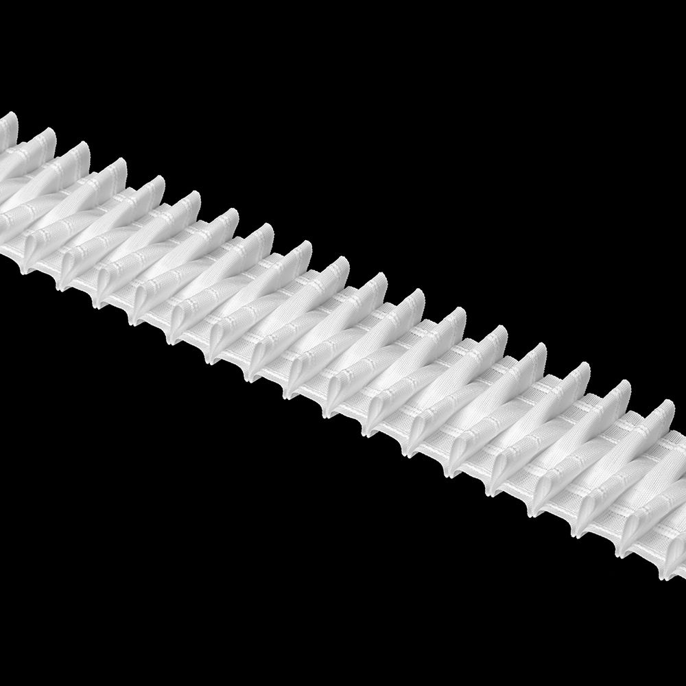 Лента (тесьма) шторная: сборка буфы (1:2.5) 65 мм / 50 метров, белый, OZ-IS 3861 P