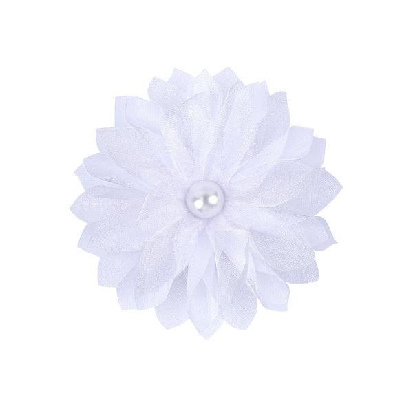 Цветочек пришивной Георгин, 1 шт, №02 белый, Blitz 3054