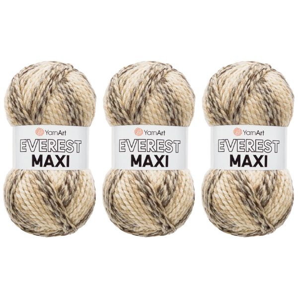 Пряжа YarnArt (ЯрнАрт) Everest Maxi / уп.3 мот. по 200 г, 134 м, 8022 меланж