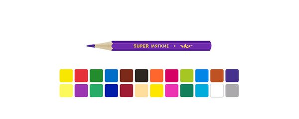 Набор цветных карандашей, короткие Лисенок SCP-2024 заточенный 8х24 цв, Набор цветных карандашей, короткие Лисенок SCP-2024 заточенный 8х24 цв, ВКФ SCP-2024