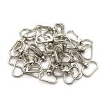 Карабин металл 20.0 мм (41х26 мм), цв.никель, 20 шт