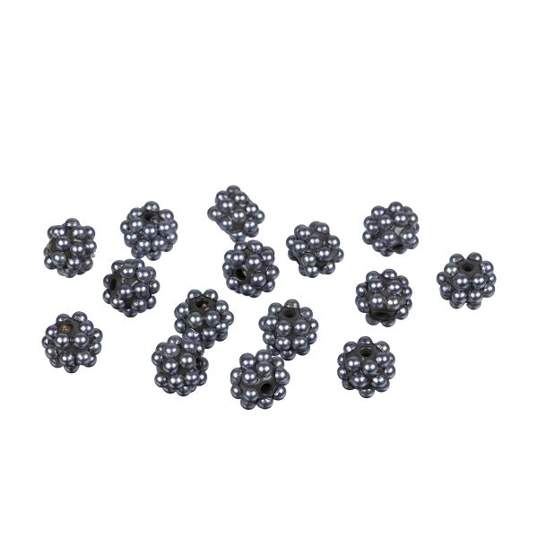 Бусины пластик ⌀10 мм, 15 шт, /РП/, №19 серый, Zlatka BWS-10