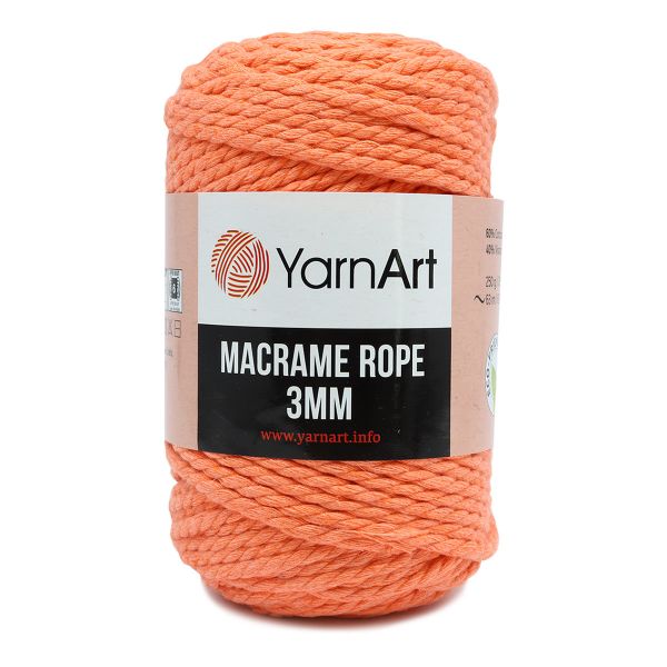 Пряжа YarnArt (ЯрнАрт) Macrame Rope 3мм / уп.4 мот. по 250 г, 63м, 767 светло-розовый