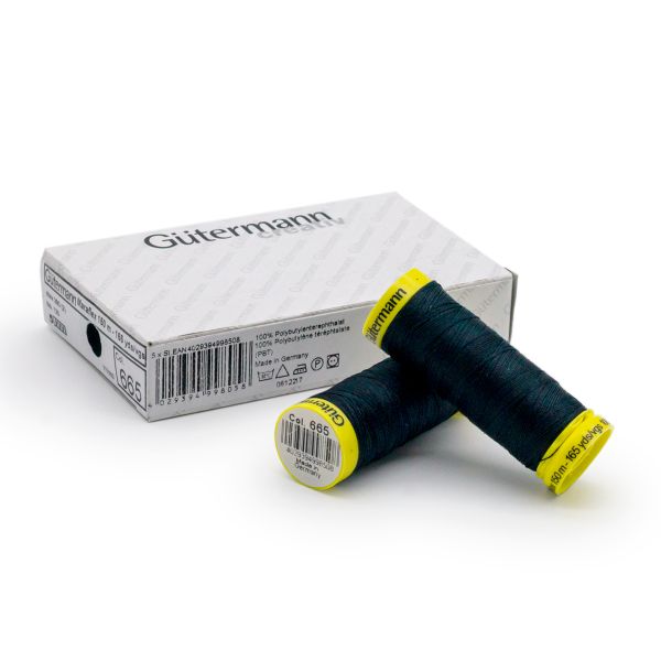 Нитки для трикотажа Gutermann Maraflex, 150м, 665 сине-черный, 5 катушек