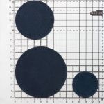 Набор заплаток пришивных из замши, круг ⌀4см, 6см и 8см, с перфорацией, 3 шт, 100% кожа (22 темно-синий), 59401