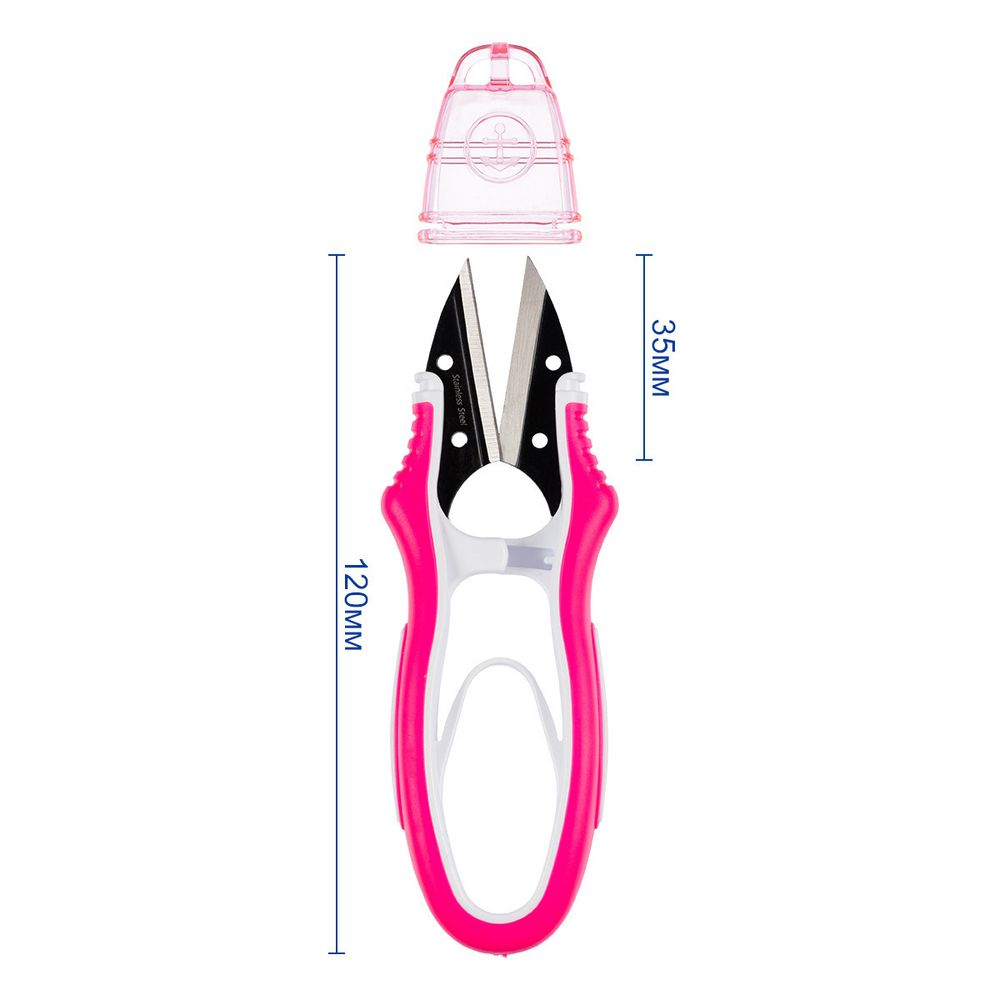 Ножницы снипперы для обрезки нитей 12 см, Micron, VIT-36, розовые