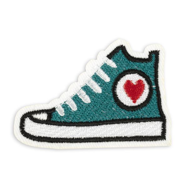 Термоаппликация L №11/5, 5 шт, L210 кед с сердцем 4.1х6 см, Gamma