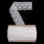 Кружево гипюр (плетёное) 45 мм / 3 метра, матовое, C501 белый