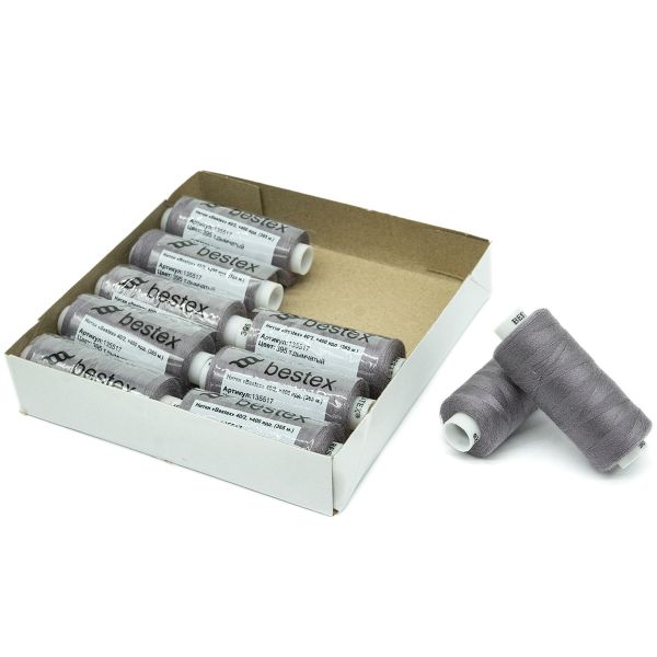 Нитки швейные бытовые Bestex 40/2, 365 м (400 ярд) / 10 кат., 395 бледно-лавандовый