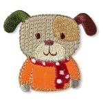 Термоаппликация "Собака", коричневый/оранжевый, Prym