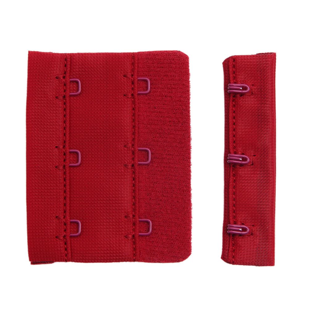 Застежки для бюстгальтера текстильные 3х2, 57 мм, 101 т.красный, 2494, 25 шт, Arta