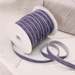 Лента бархатная (тесьма) 12.0 мм / 32.9±2 метров, 0081-1211, 189 серо-голубой