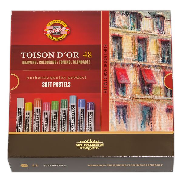 Пастель художественная мягкая 48 цв, KOH-I-NOOR Toisodor, круглая в картонной коробке 8516048005KSRU
