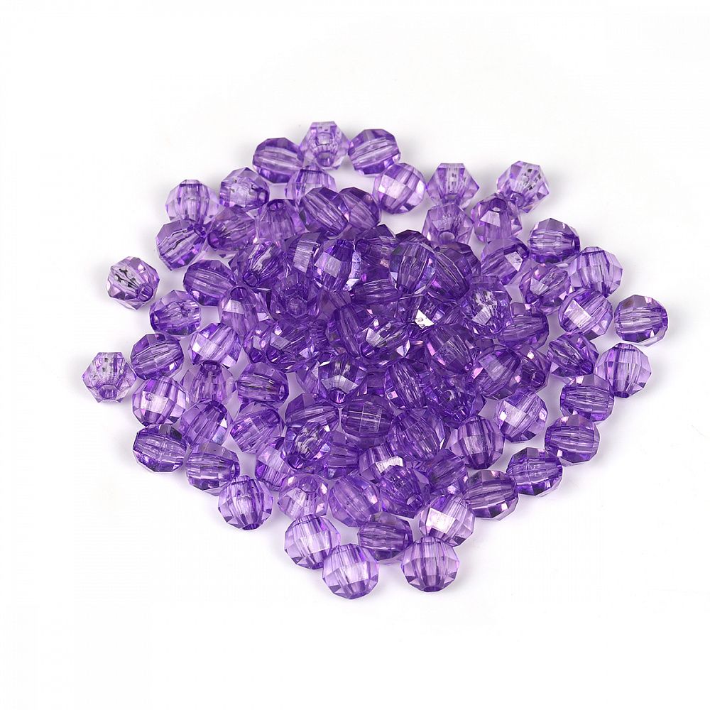 Бусины акрил ⌀10 мм, MG.3244-05, цв.05 св.сиреневый, 500 г, Magic4Hobby