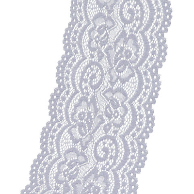 Кружево эластичное (стрейч) 100 мм / 13.71 метров, C154 светло-серый