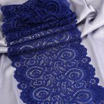 Кружево бельевое эластичное 180 мм / 3 м, TBY.L1351, цв.L1832 синий, Kruzhevo