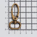 Карабин металл 15.0 мм (43х22 мм), бронза, ГУ12849, 4 шт